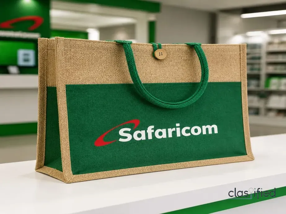 Branded Eco-Friendly Jute Tote Bag with Rope Handles