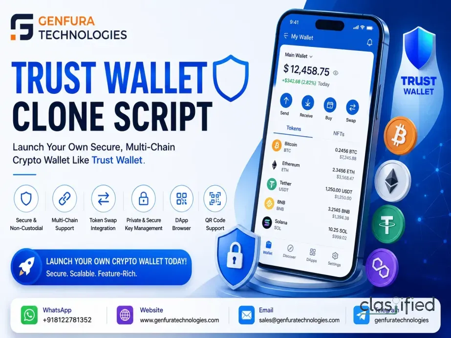 Build a Secure Multi-Currency Wallet with a Trust Wallet Clone Script